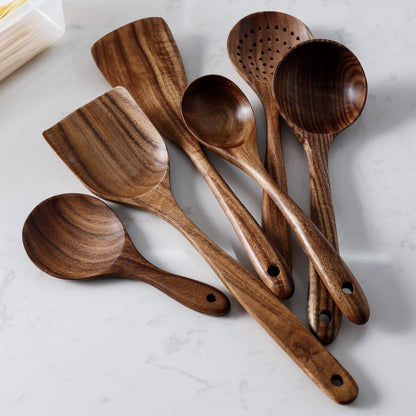 Natural Teak Kitchen Utensils Set