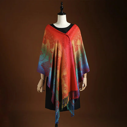 Boho Feather Shawl